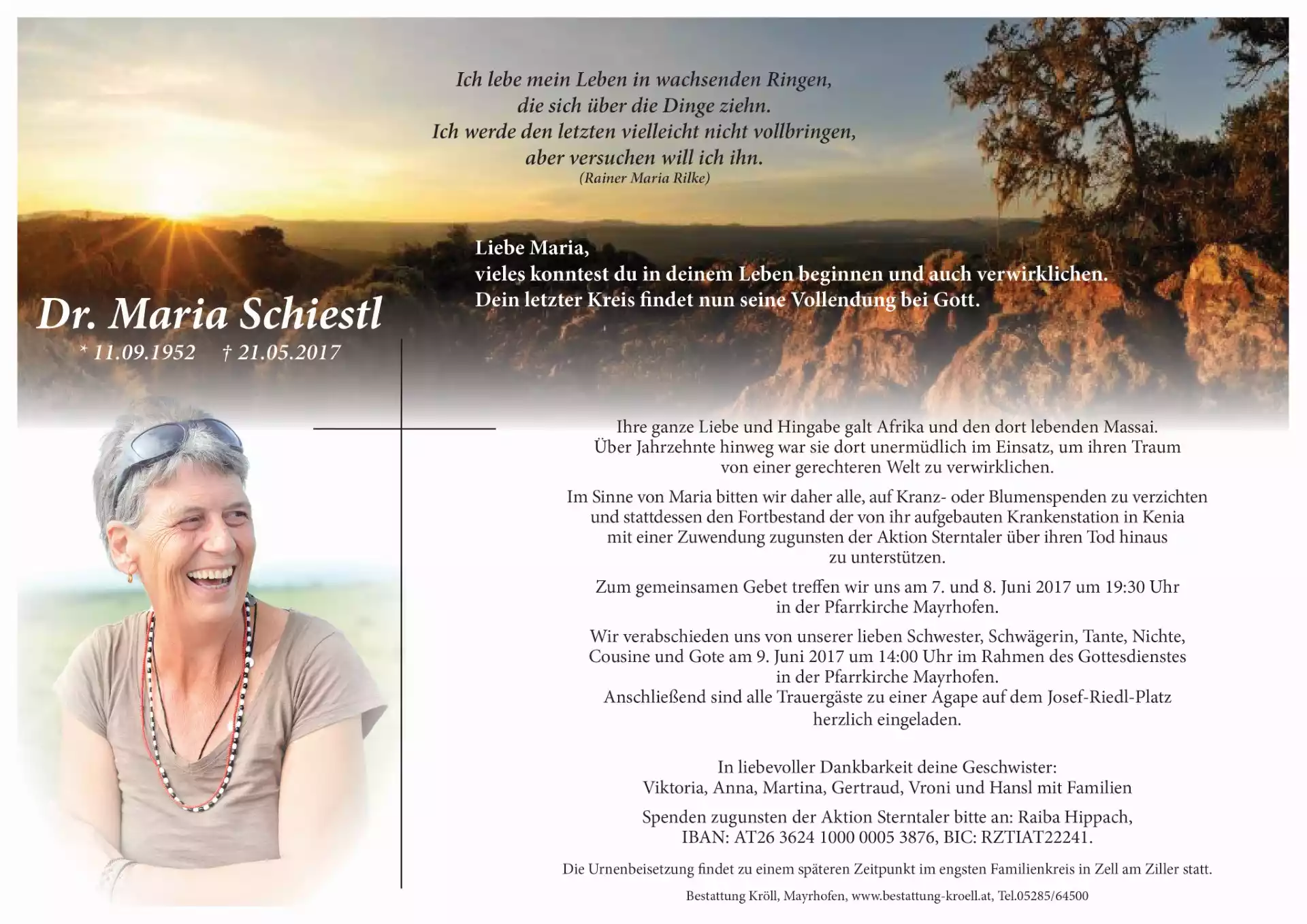 Parte von Dr. Maria Schiestl